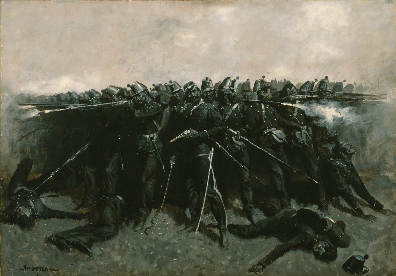 Plac Piechoty, ok. 1893 autorstwa Frederic Remington
