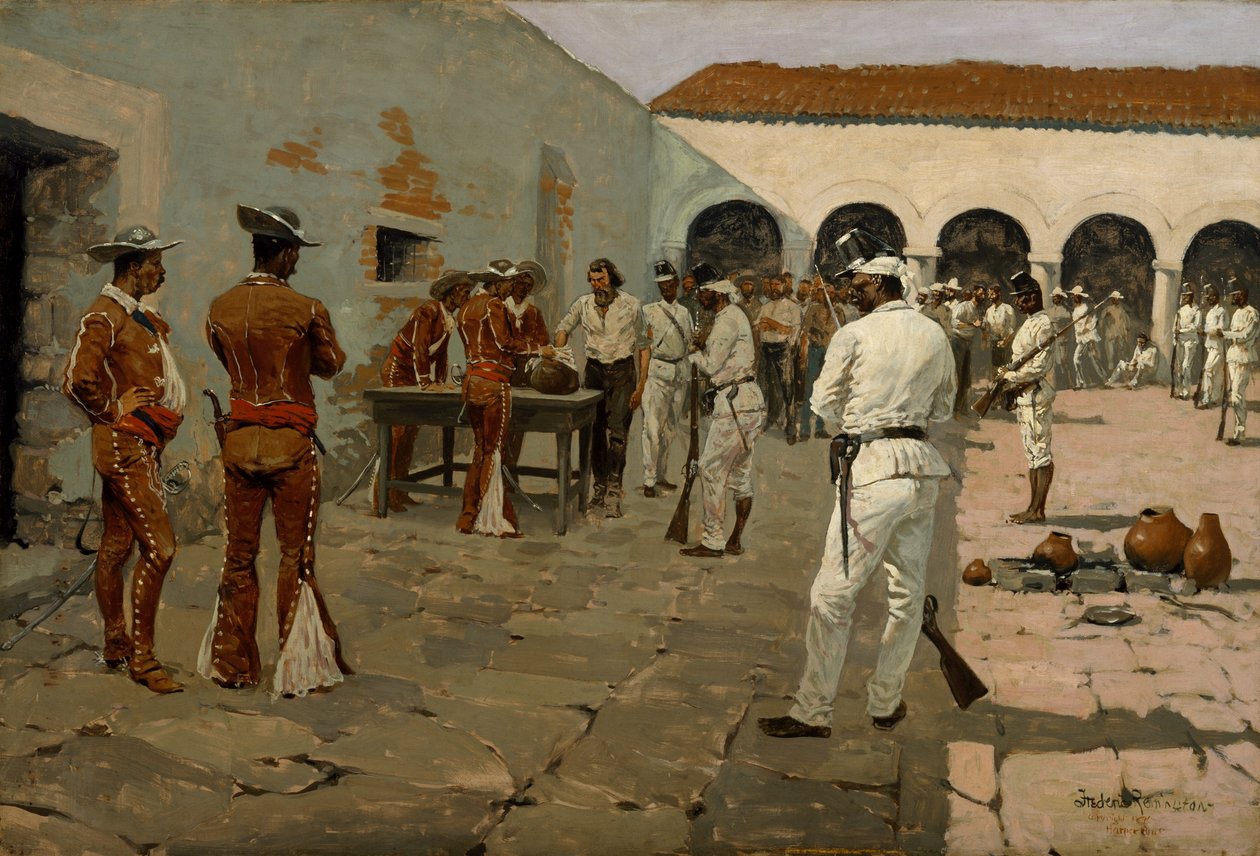 Ekspedycja Mier: Rysunek Czarnej Fasoli autorstwa Frederic Remington