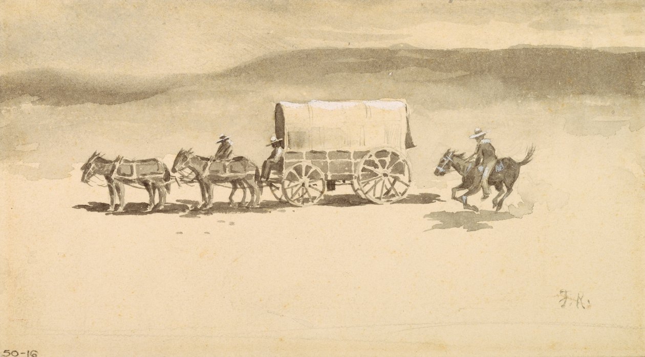 Bez tytułu (prać rysunek na papierze) autorstwa Frederic Remington