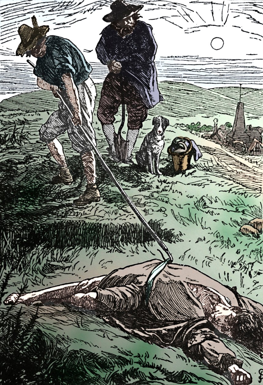 Ilustracja z Historii Plague Defoe, 1862, 1923 autorstwa Frederic Shields