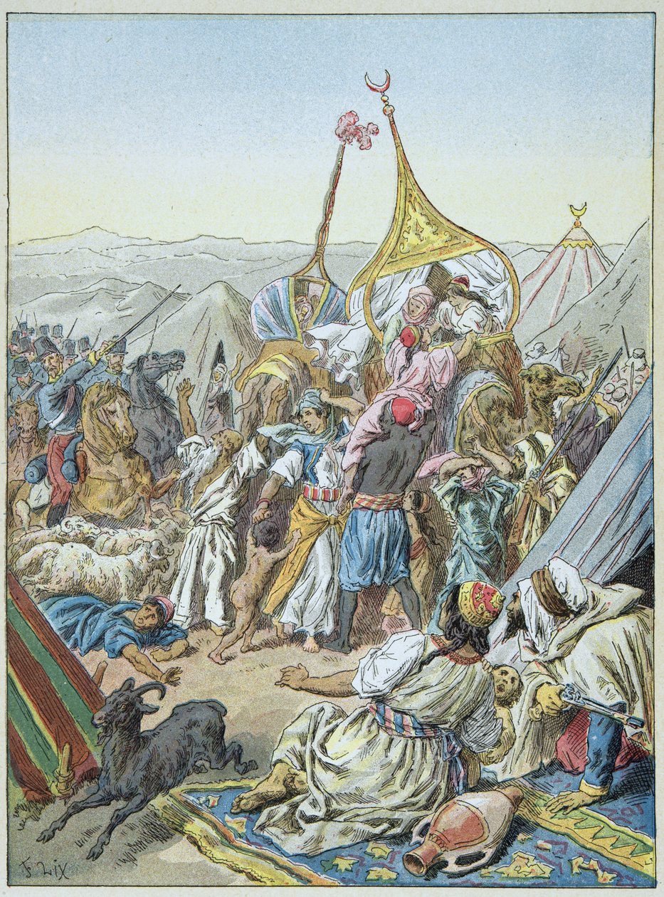 Smalę Abd-El-Kadera wykonano 16 maja autorstwa Frederic Theodore Lix