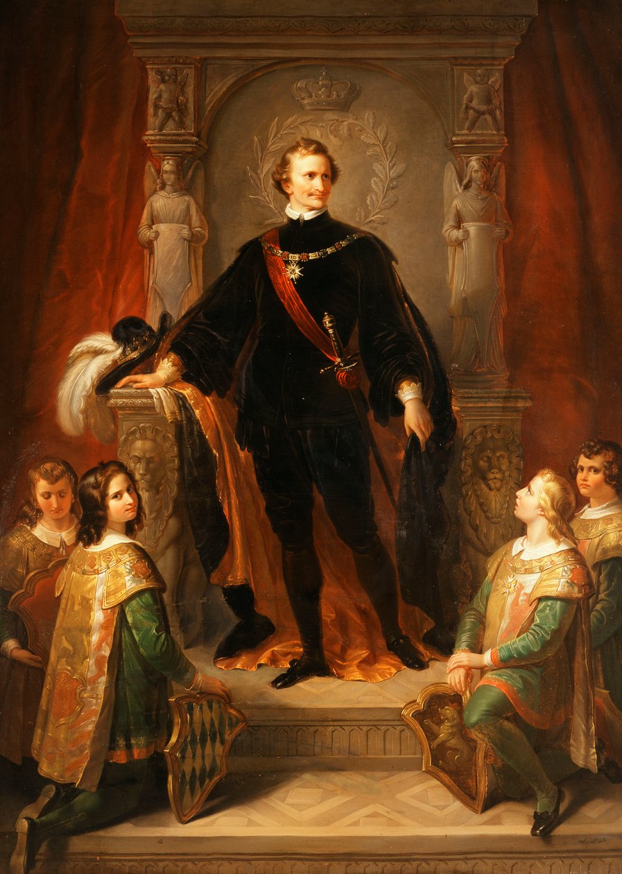Portret Ludwika I, króla Bawarii, autorstwa Frederich August Kaulbach