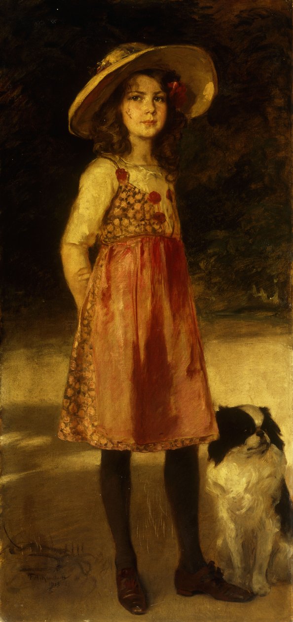 Portret córki artysty, Hilda, 1913 autorstwa Frederich August Kaulbach