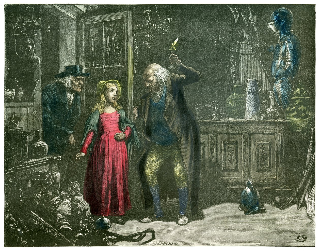 Stary sklep z ciekawostkami autorstwa Charlesa Dickensa autorstwa Frederick Barnard