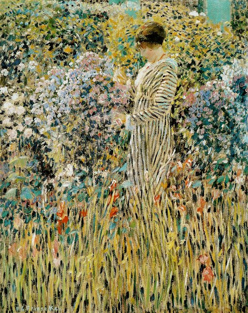 Kobieta w ogrodzie Francais: Kobieta w ogrodzie autorstwa Frederick Carl Frieseke