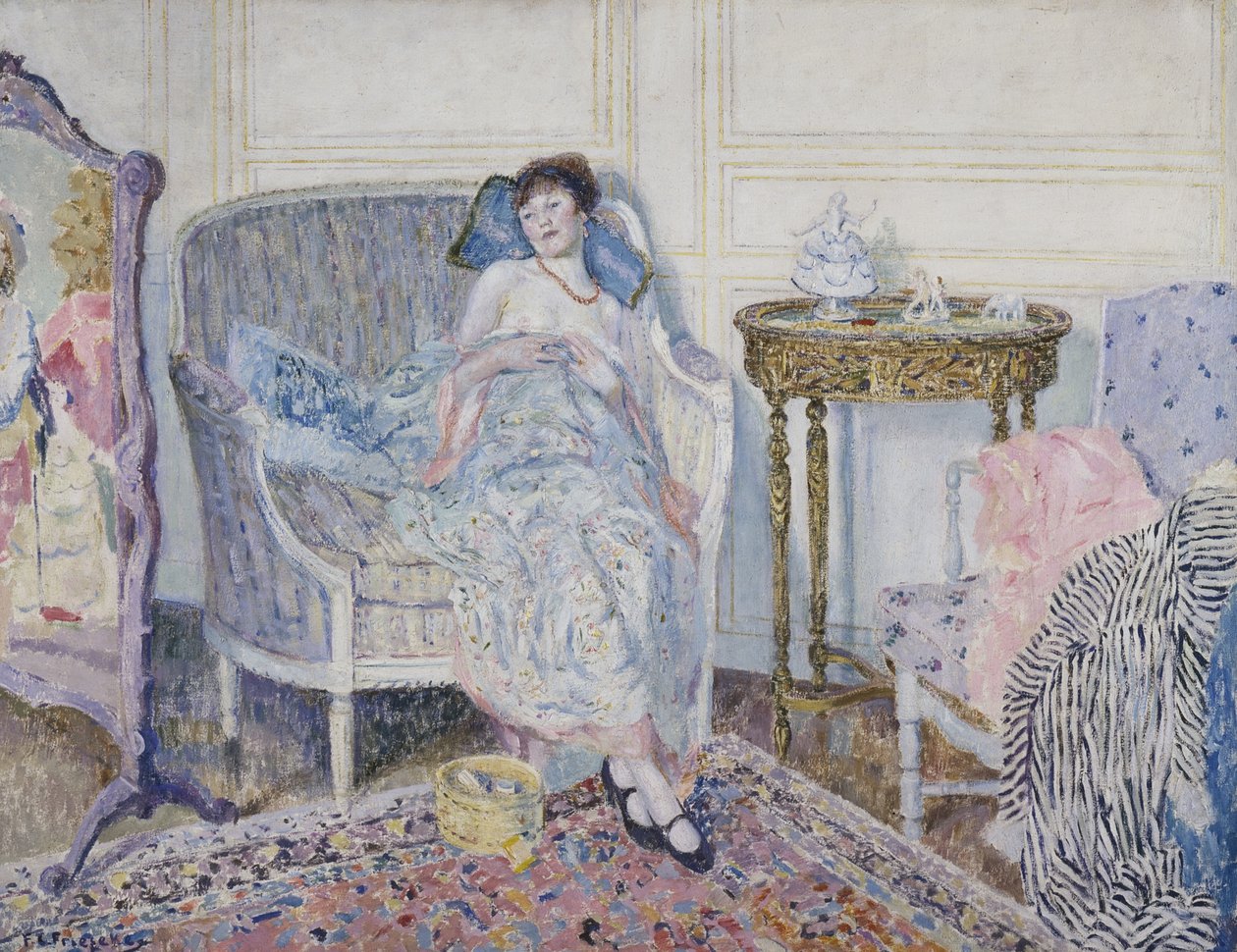 W buduarze, ok. 1914 autorstwa Frederick Carl Frieseke