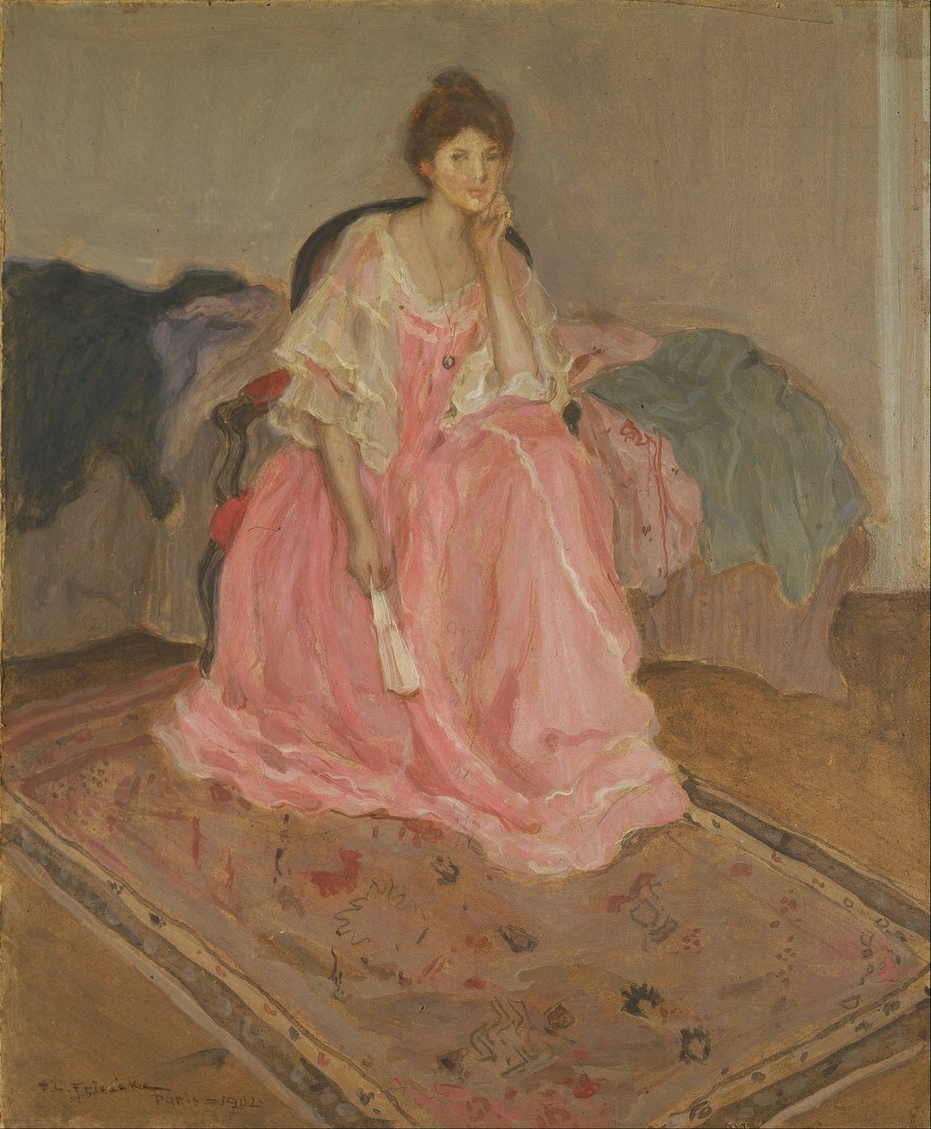 Pani w różu autorstwa Frederick Carl Frieseke