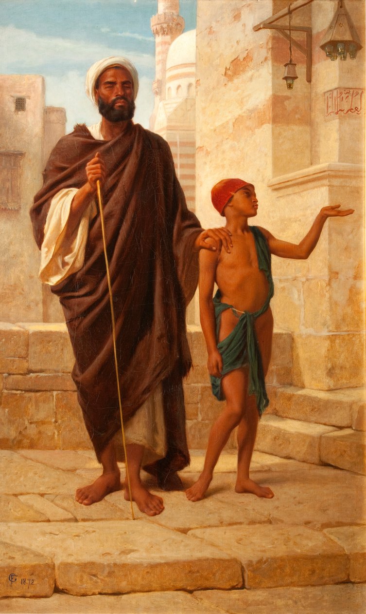Ślepy żebrak, 1872 autorstwa Frederick Goodall