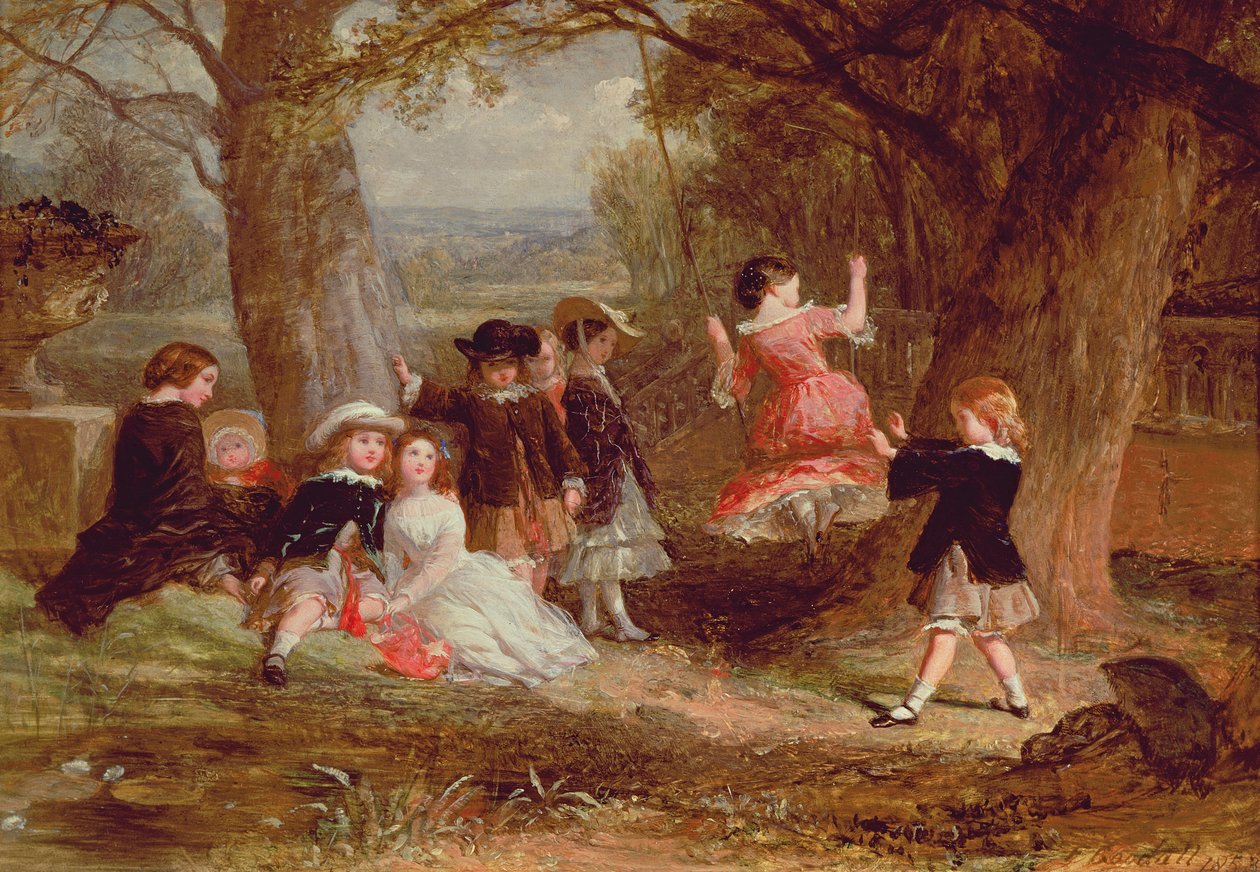 Huśtawka, 1853 (panel) autorstwa Frederick Goodall