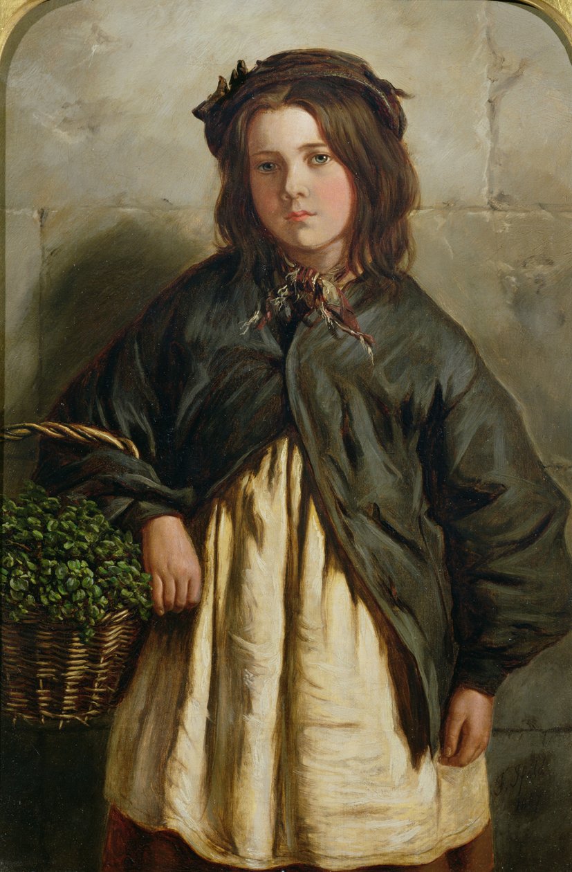 Dziewczyna z rukwi wodnej, 1867 autorstwa Frederick Ifold