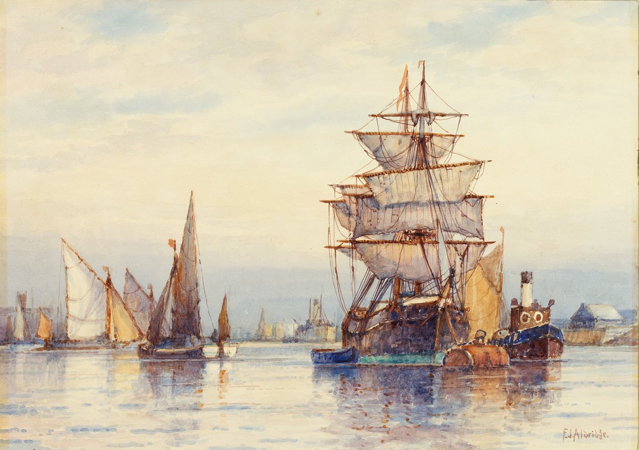 Nad Tamizą (wc na papierze) autorstwa Frederick James Aldridge