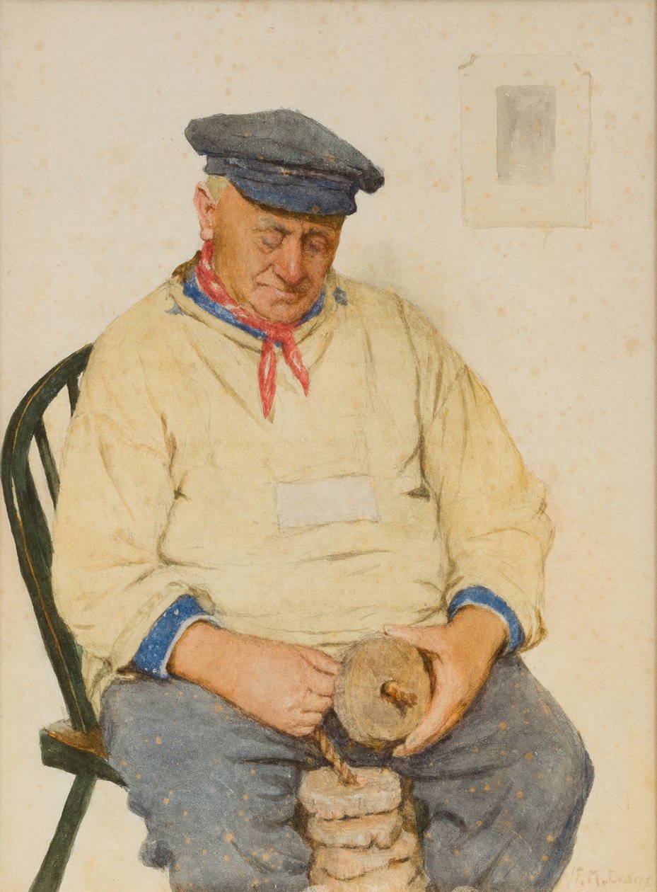 Korki Fisherman Threading (wc na papierze) autorstwa Frederick James McNamara Evans