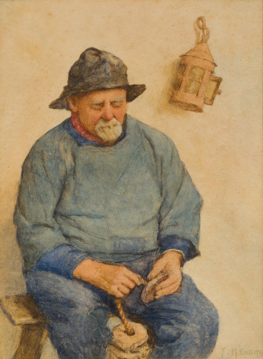 Žvejas su kamščiais (wc ant popieriaus)poli autorstwa Frederick James McNamara Evans