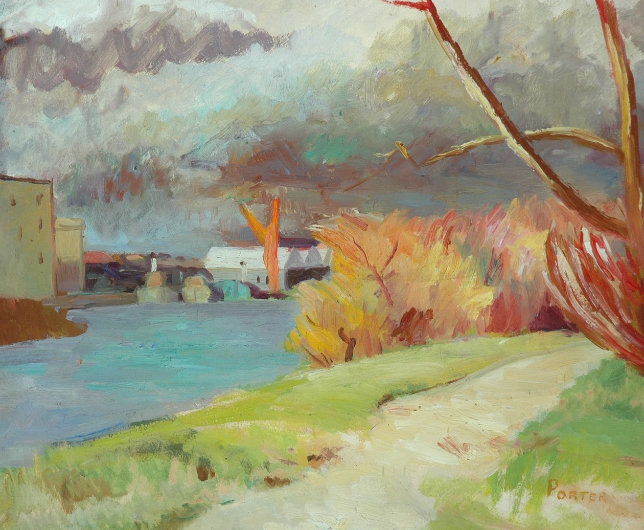 Rzeka w Kew autorstwa Frederick James Porter