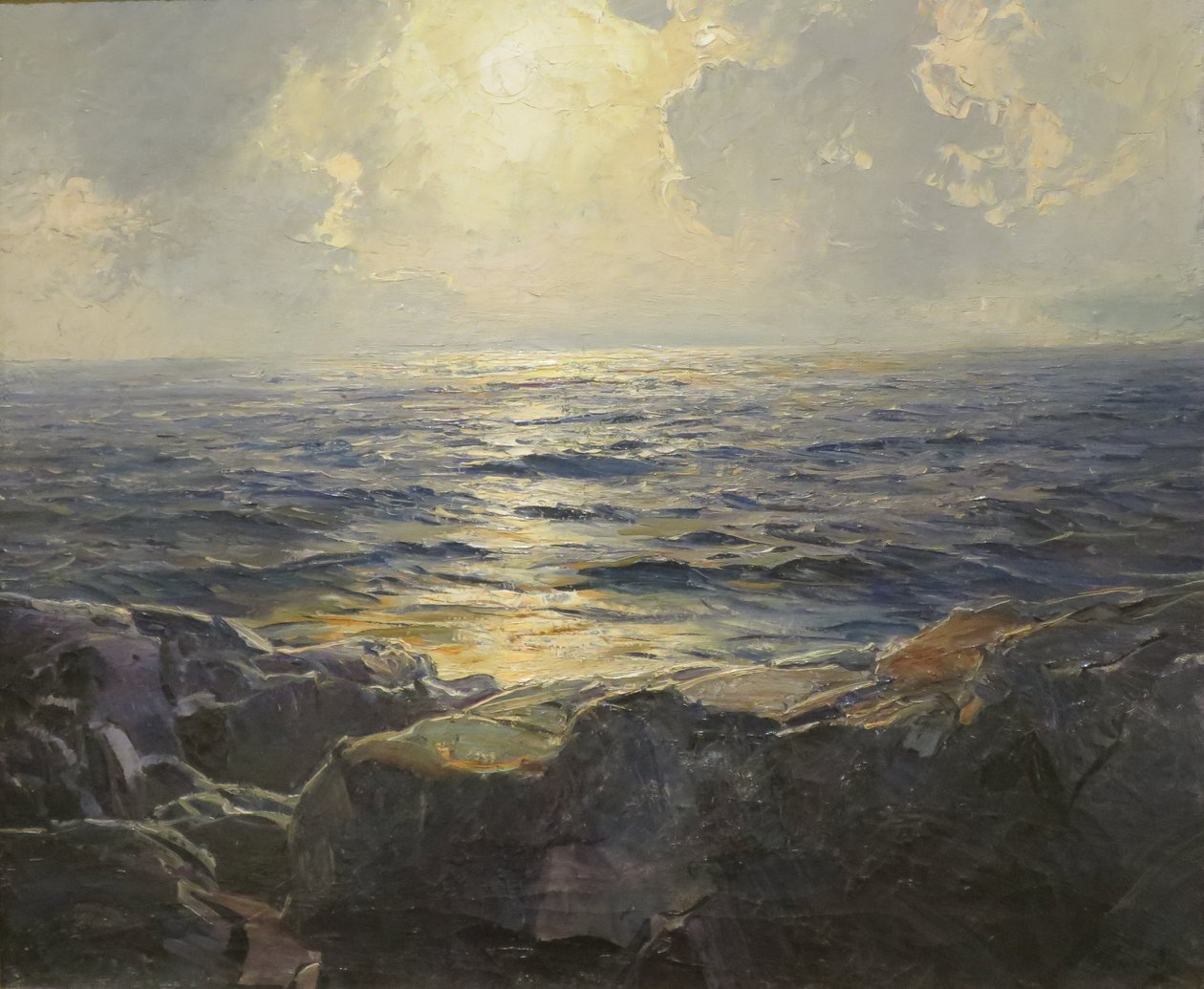 Księżyc w kwadrze księżyca na falujących morzach autorstwa Frederick Judd Waugh