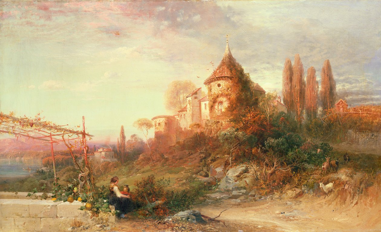 Winnice w Meran, Tyrol autorstwa Frederick Lee Bridell