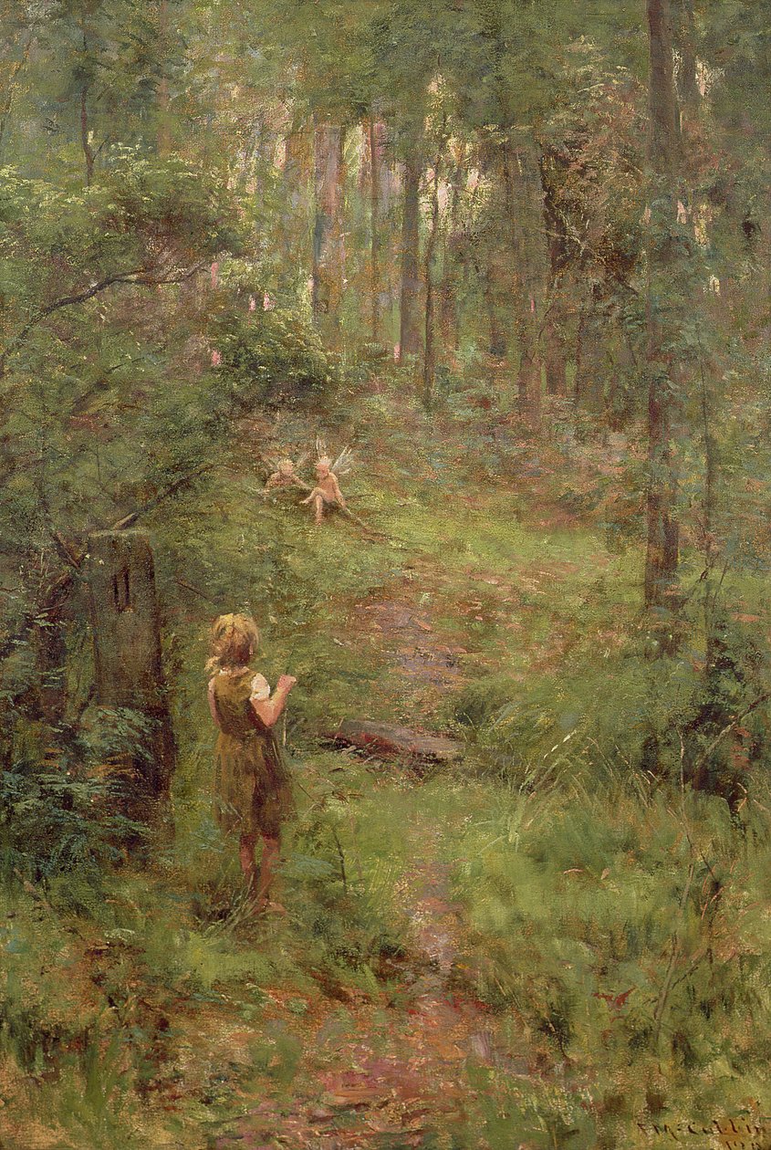 Co mała dziewczynka widziała w buszu, 1904 autorstwa Frederick McCubbin