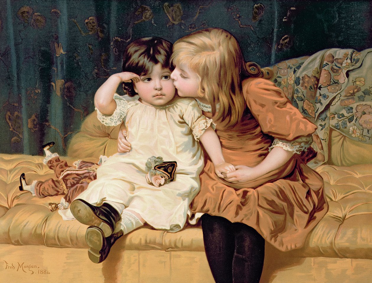 Nieważne, z rocznika gruszek, 1884 (chromolitho) autorstwa Frederick Morgan