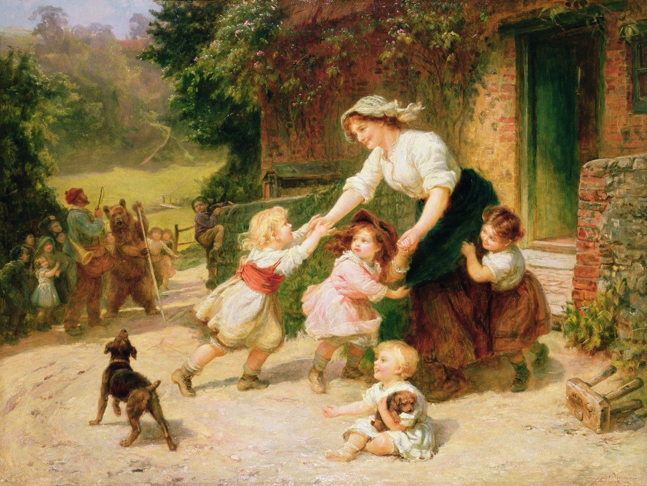 Tańczący niedźwiedź autorstwa Frederick Morgan