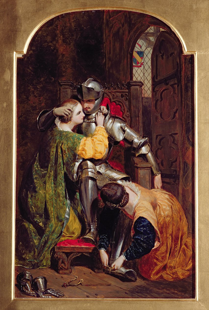 Powrót rycerza (Powrót krzyżowca), 1846 autorstwa Frederick Richard Pickersgill