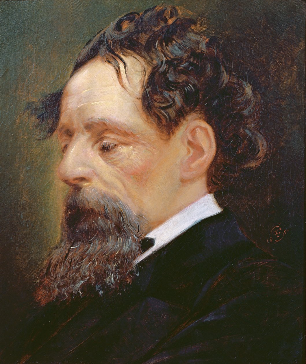 Portret Karola Dickensa (1812-70) 1871 autorstwa Frederick Sargent