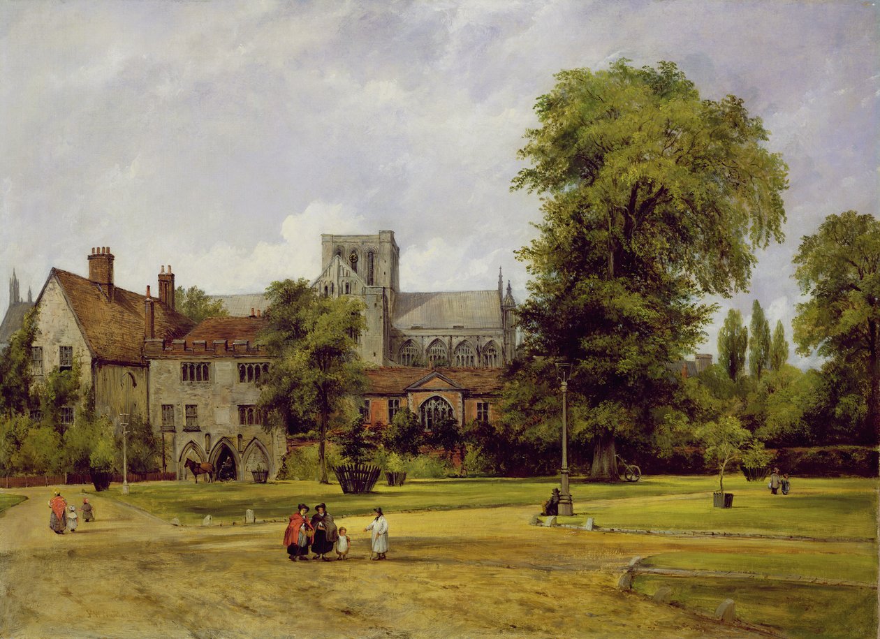 Katedra w Winchester, 1848 autorstwa Frederick Waters Watts