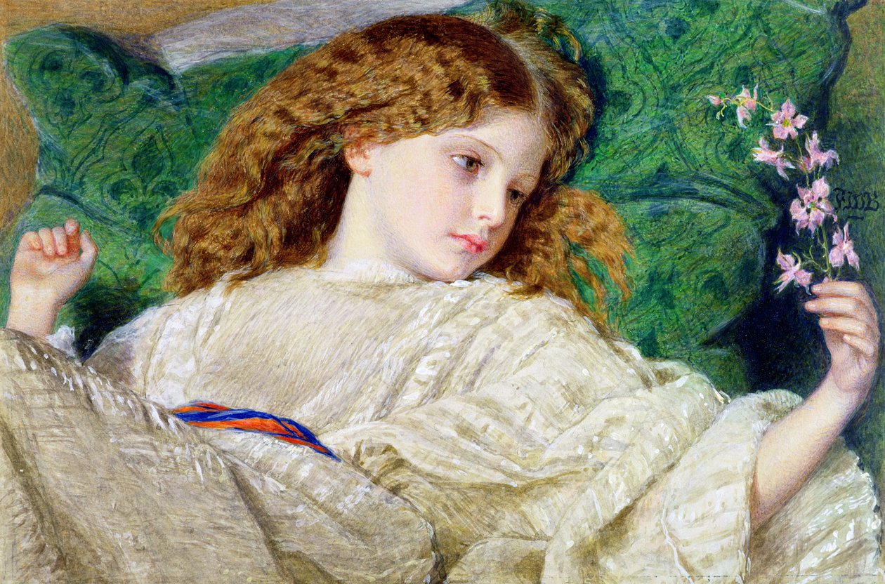 Dreams, ok. 1861 (toaleta, kolor nadwozia i guma na grafitu na kartonie) (zob. 133888) autorstwa Frederick William Burton
