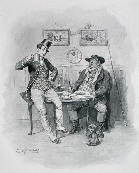 The Two Wellers, z „The Pickwick Papers” Charlesa Dickensa napisanej w 1837 r. autorstwa Frederick (after) Barnard