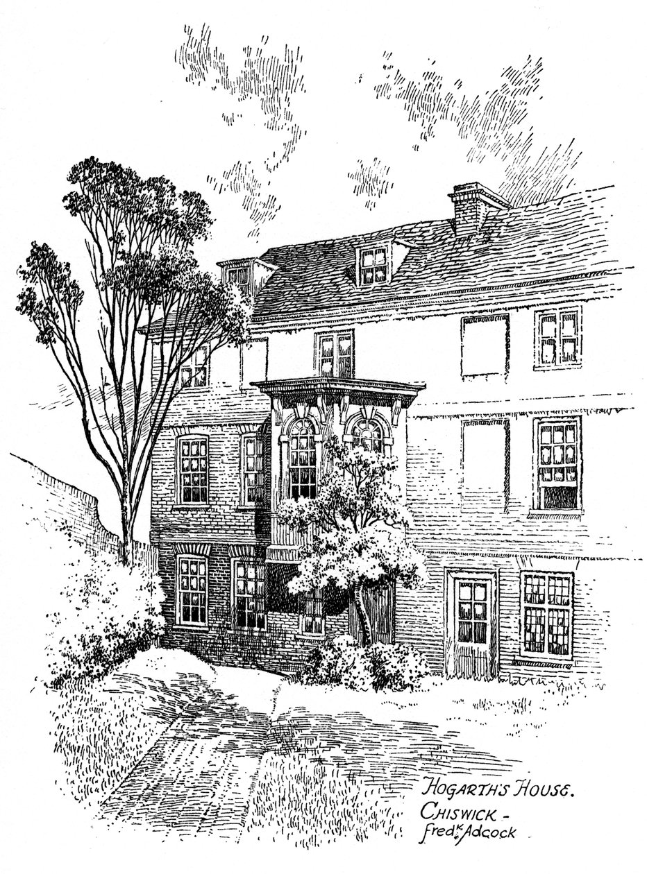 Dom Hogarthów, Chiswick, 1912 autorstwa Frederick Adcock