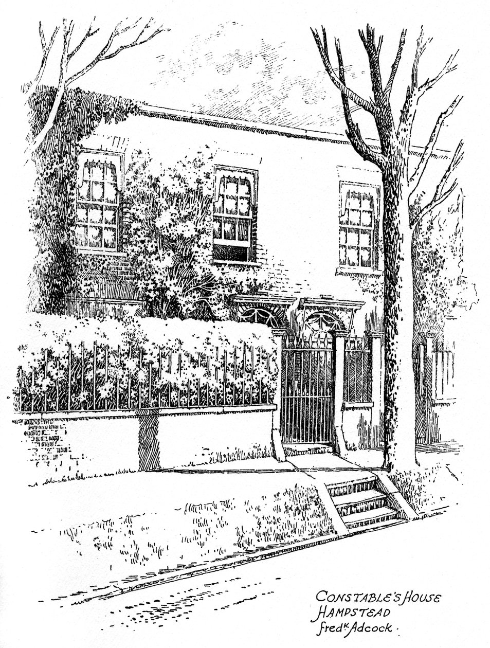 Dom Johna Constables, Hampstead, Londyn, 1912 autorstwa Frederick Adcock