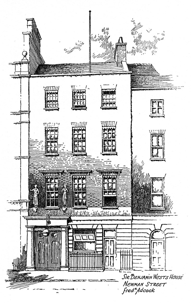 Dom Sir Benjamina Westa, Newman Street, Londyn, 1912 autorstwa Frederick Adcock