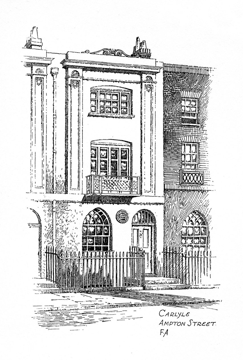 Dom Thomasa Carlylesa, Ampton Street, Londyn, 1912 autorstwa Frederick Adcock