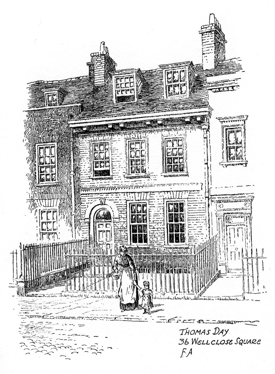 Dom Thomasa Days, 36 Wellclose Square, Whitechapel, Londyn, 1912. autorstwa Frederick Adcock