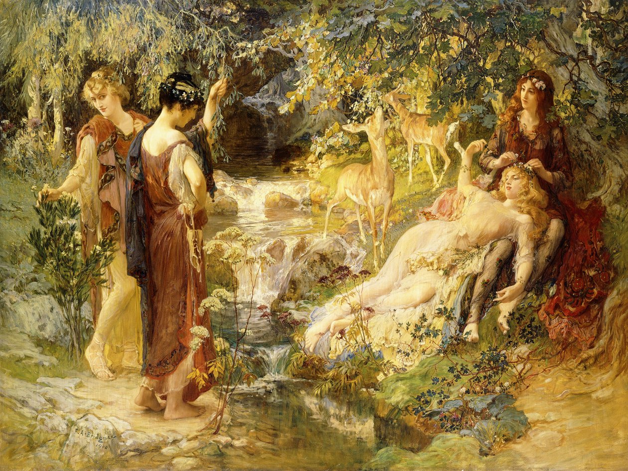 Sekretny las, 1900 autorstwa Frederick Arthur Bridgman