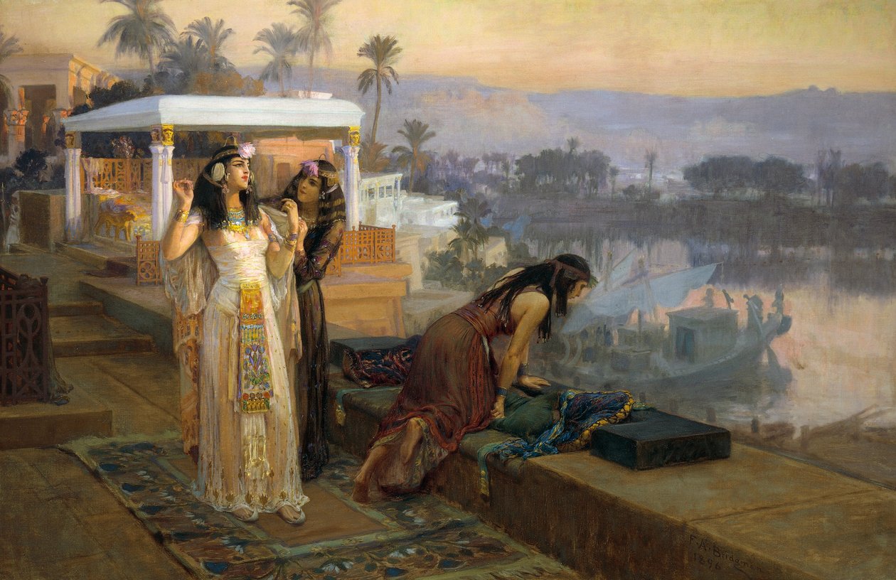 Kleopatra na tarasach Philae autorstwa Frederick Arthur Bridgman
