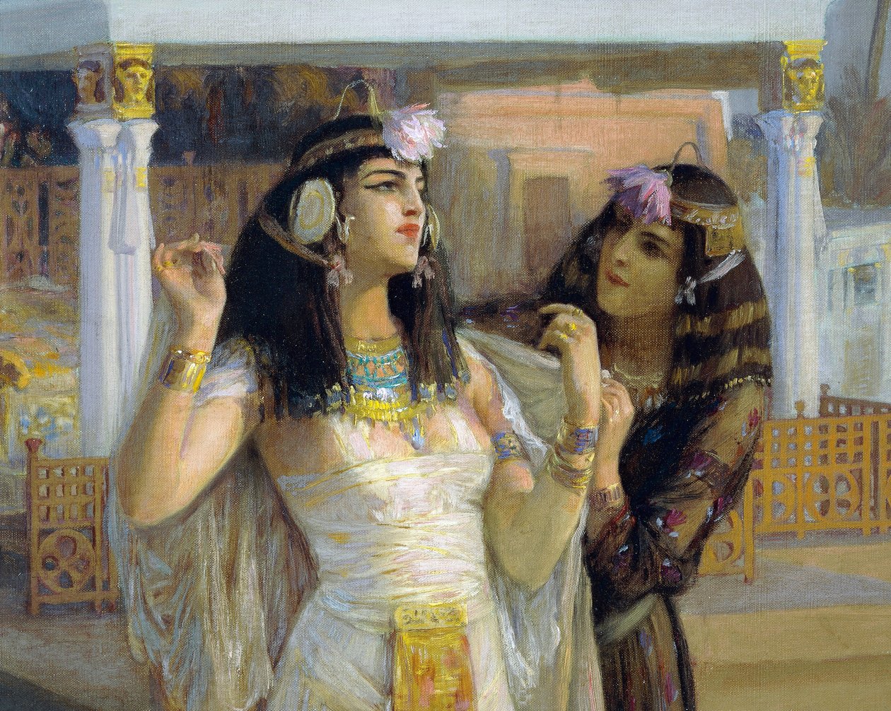 Kleopatra na tarasach Philae autorstwa Frederick Arthur Bridgman