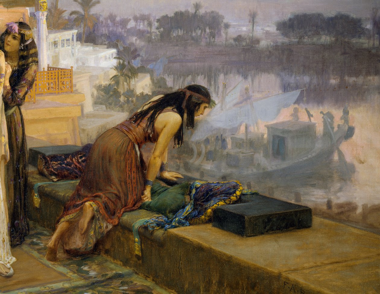 Kleopatra na tarasach Philae autorstwa Frederick Arthur Bridgman
