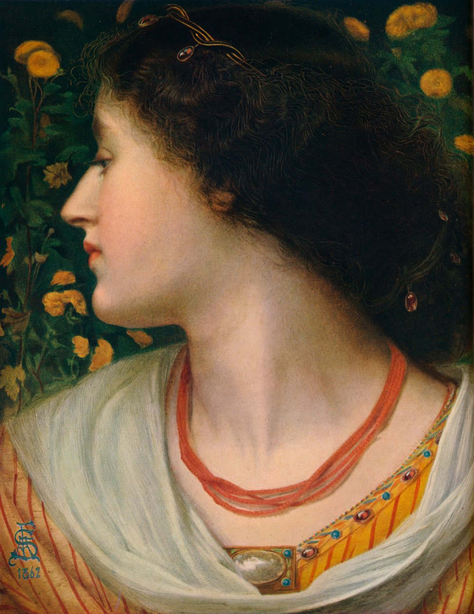 „La Belle Isolde”, 1862. autorstwa Frederick Augustus Sandys