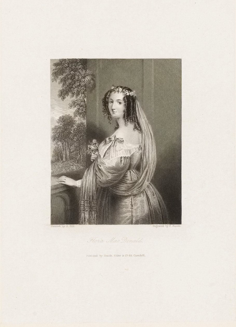 Flora MacDonald, ok. 1850 r. (druk) autorstwa Frederick Bacon
