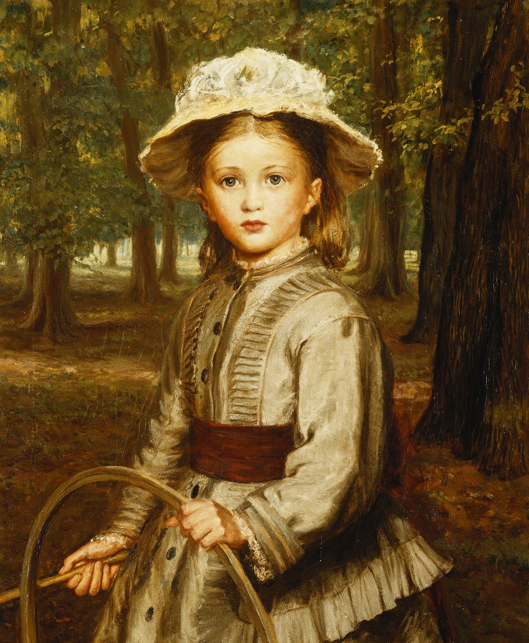 Młoda dziewczyna bawiąca się obręczą, autorstwa Frederick Bacon Barwell