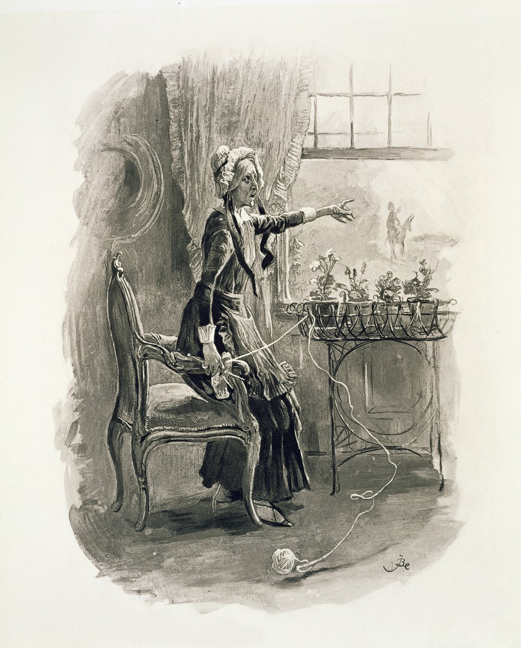 Pani Betsy Trotwood, z książki „Charles Dickens: A Gossip about his Life”, autorstwa Thomasa Archera, opublikowanej ok. 1894 r. autorstwa Frederick Barnard