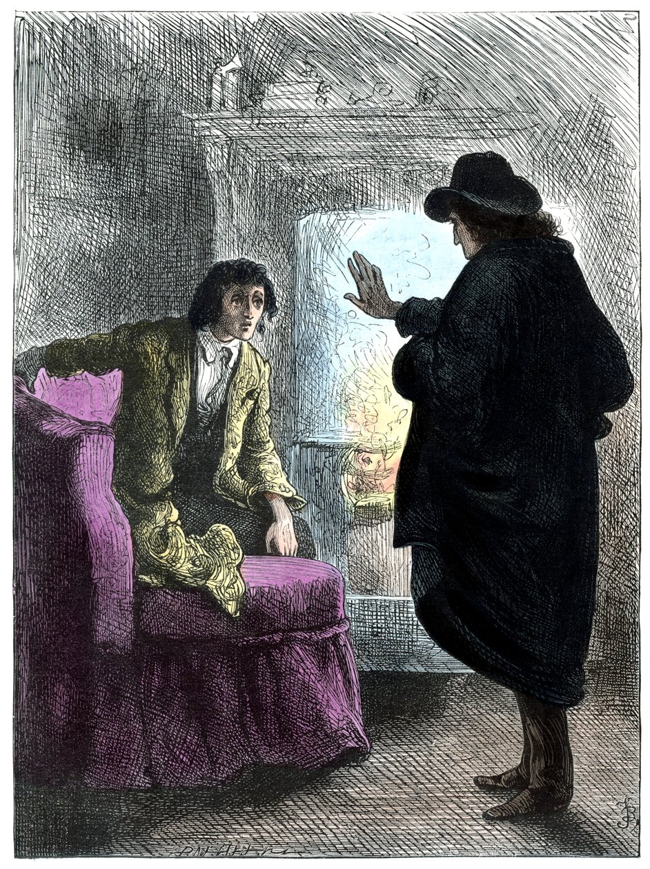 Nawiedzony człowiek, Charles Dickens autorstwa Frederick Barnard