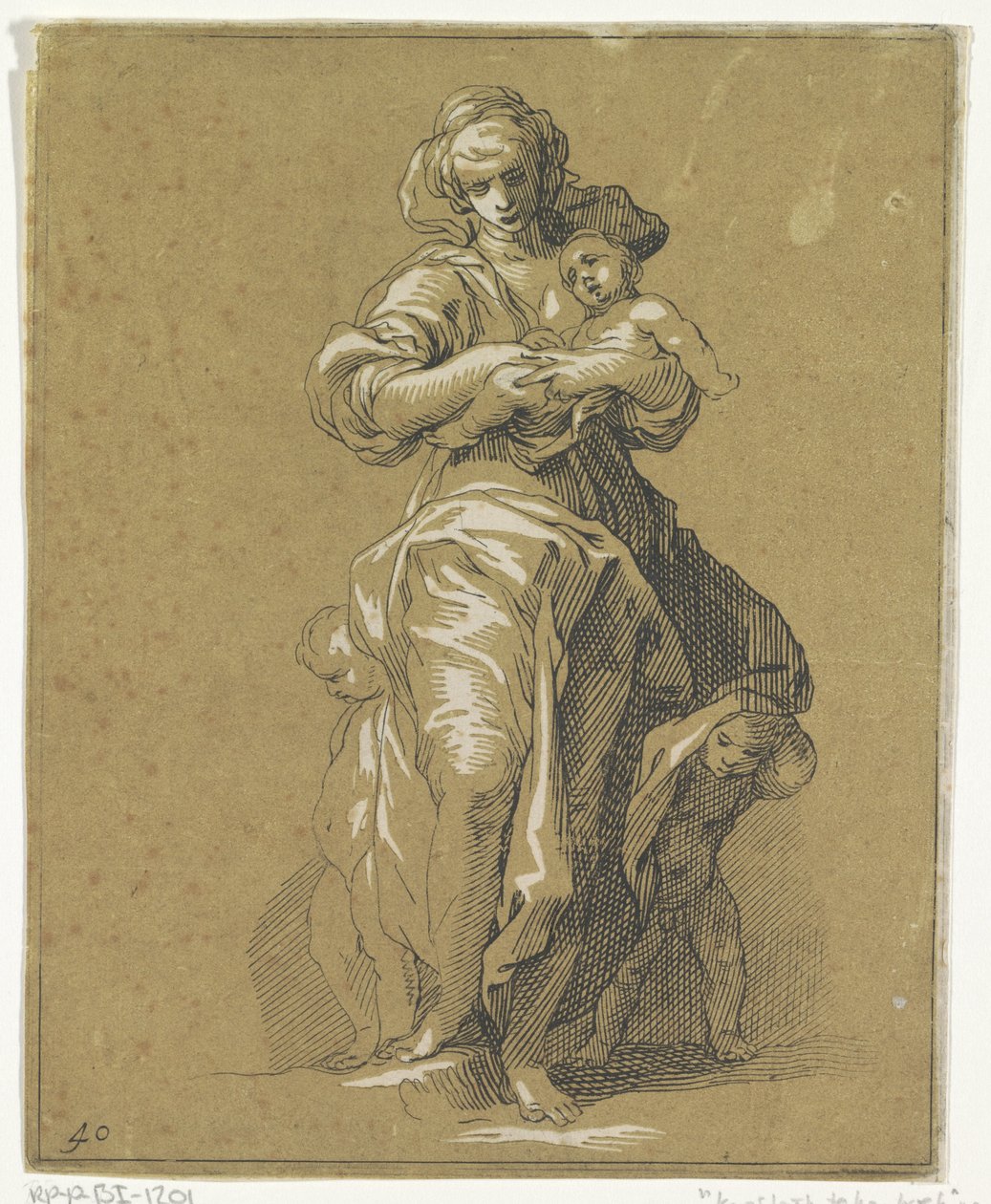 Caritas z trójką dzieci autorstwa Frederick Bloemaert