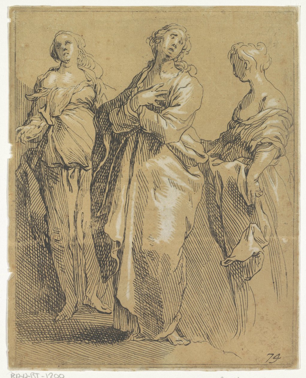 Trzy stojące postacie autorstwa Frederick Bloemaert