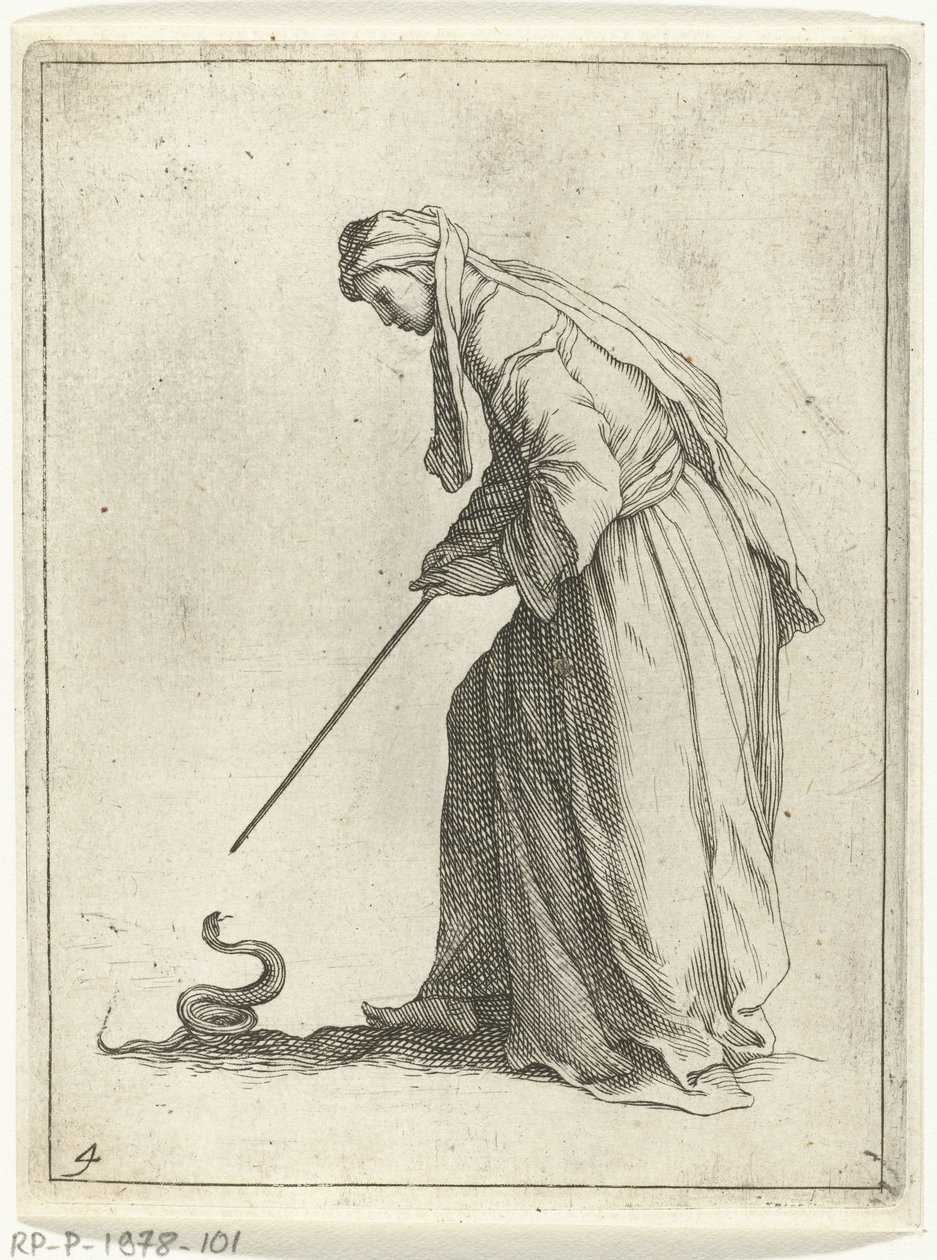 Kobieta z wężem 15 małych figurek (tytuł serii) autorstwa Frederick Bloemaert