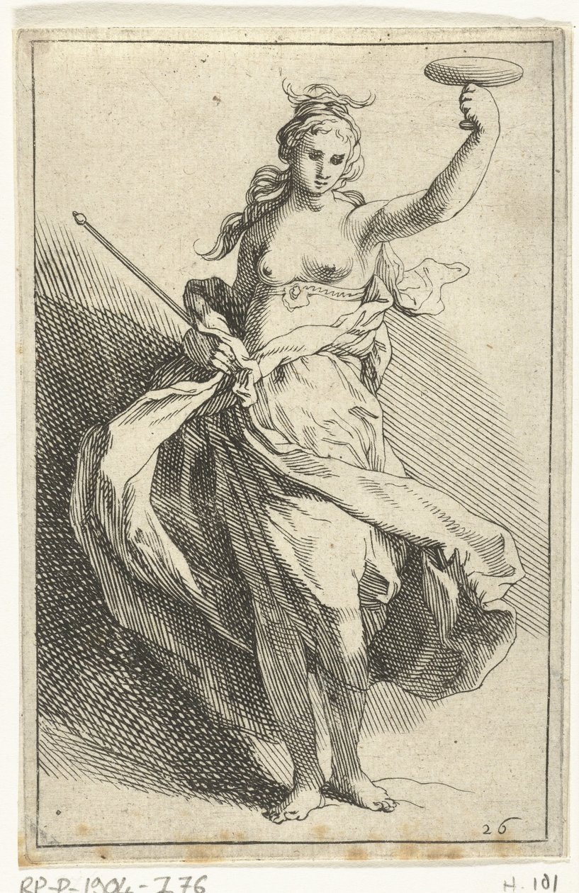 Kobieta z kielichem i berłem Małe figurki (tytuł serii) autorstwa Frederick Bloemaert