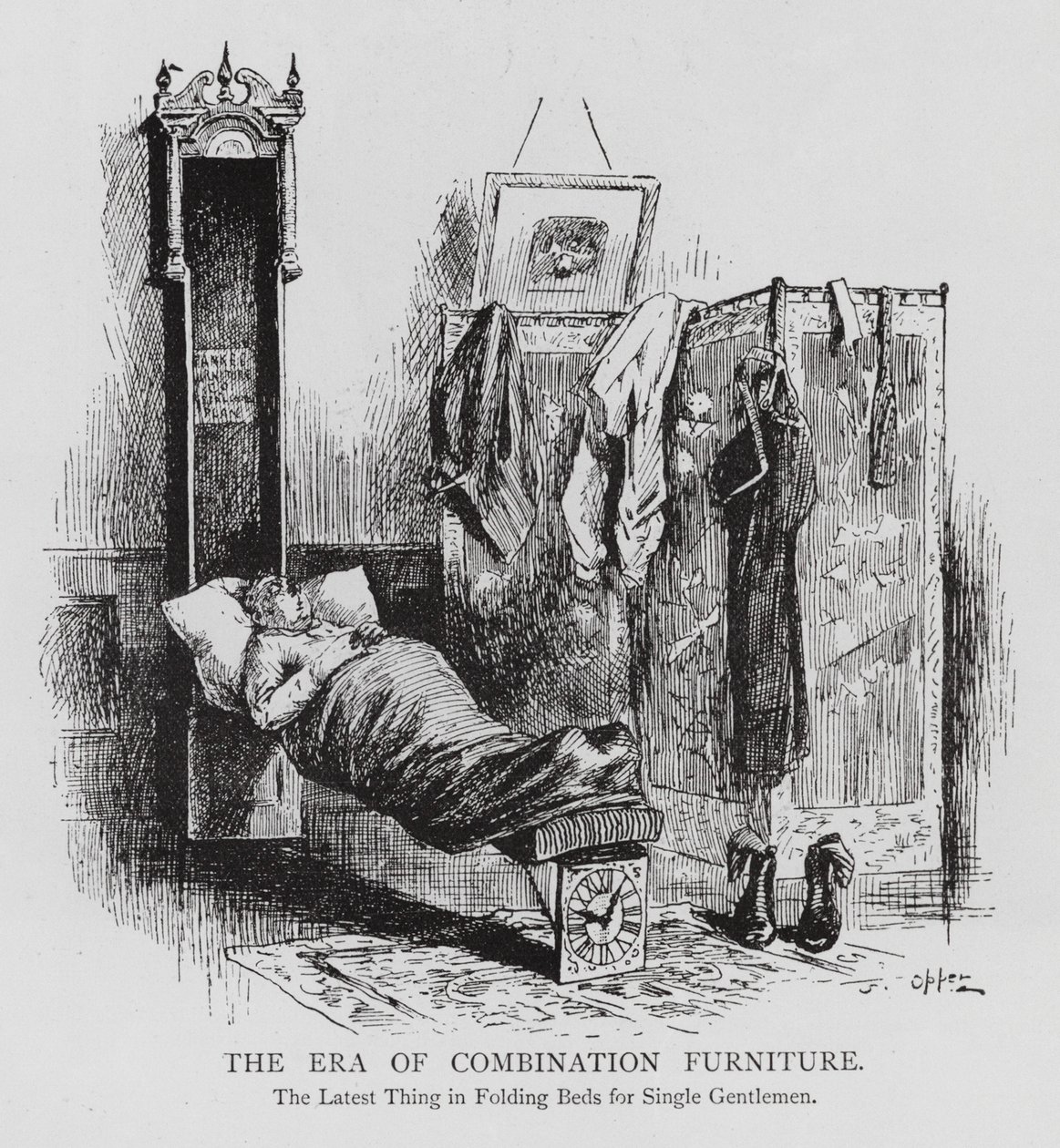 Uniwersalne meble kombinowane (grawerowanie) autorstwa Frederick Burr Opper