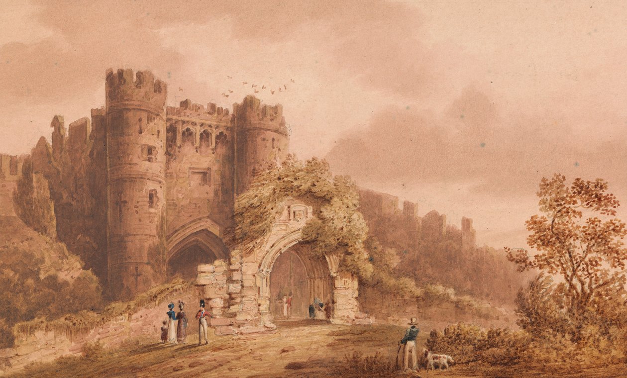 Zamek Carisbrook, wyspa Wight autorstwa Frederick Calvert