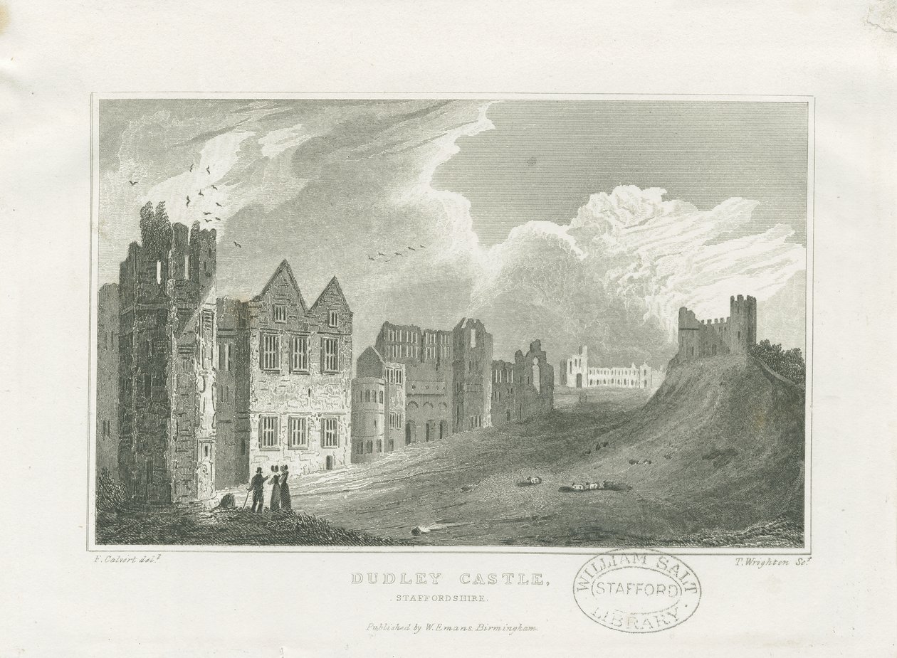 Zamek Dudley - The Keep: staloryt, bd [19 wiek] (druk) autorstwa Frederick Calvert
