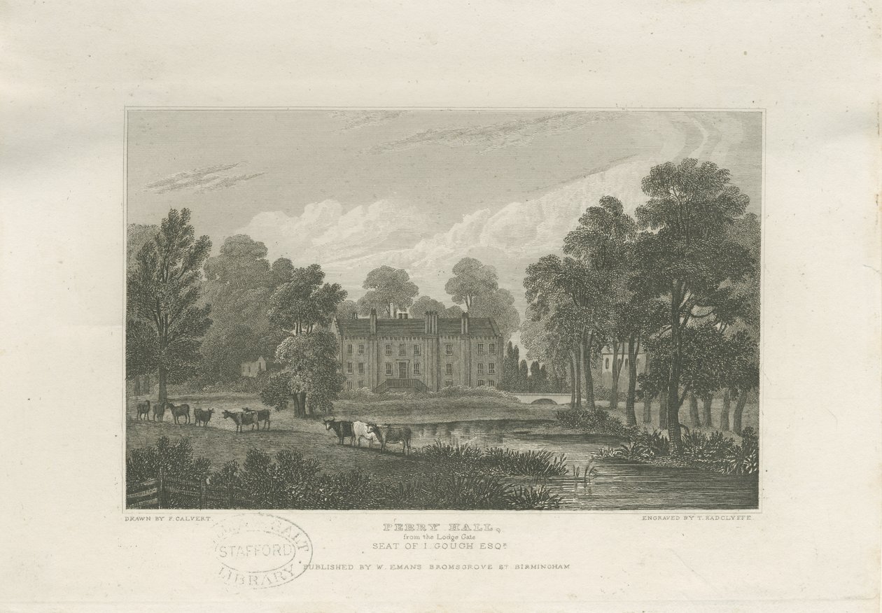 Great Barr - "Perry Hall" : staloryt i [poł. XIX w.] autorstwa Frederick Calvert